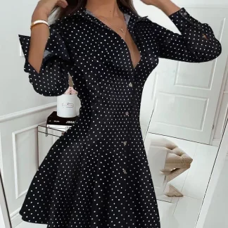 Long Sleeves Spring Mini Dress