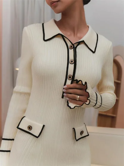 Ruffled Knit Spring Dress - Image 6