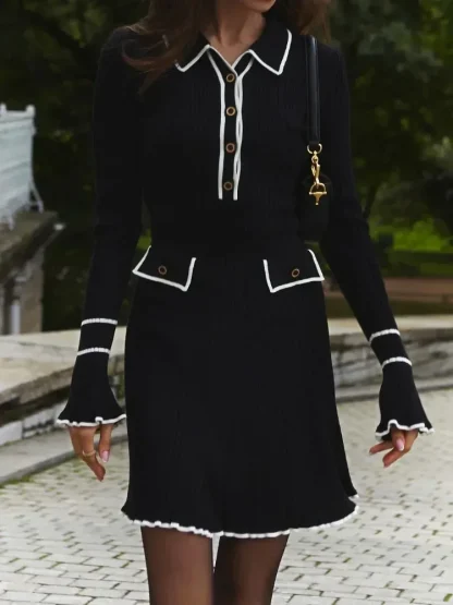 Ruffled Knit Spring Dress - Image 2