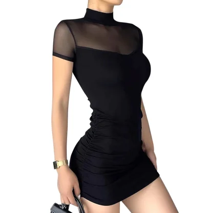 Mesh Patchwork Spring Dress - Image 6