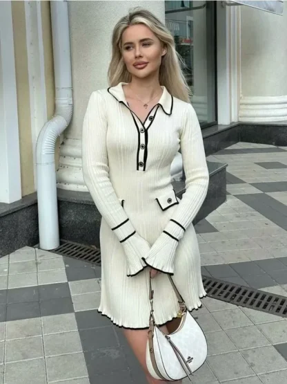 Ruffled Knit Spring Dress - Image 7