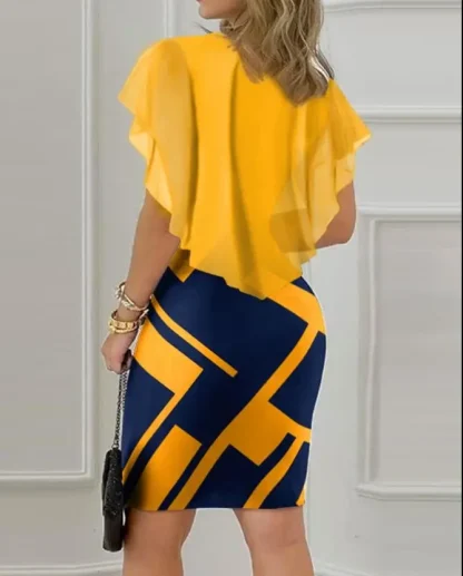 Geometric Print Spring Dress - Image 2