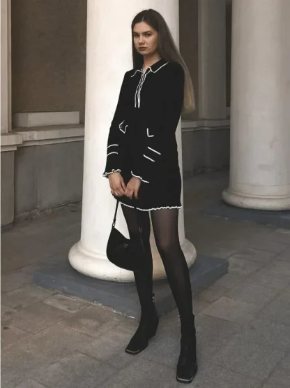 Ruffled Knit Spring Dress - Image 4